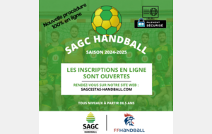 Les inscriptions pour la Saison 2024-2025 sont ouvertes