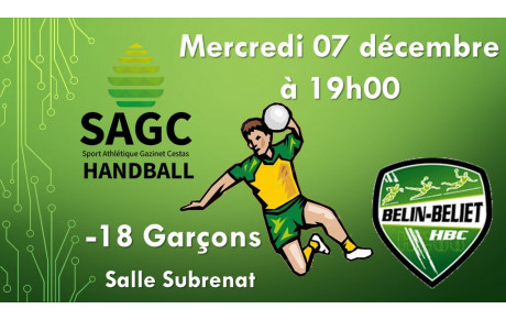 Match en retard des -18G contre Belin Mercredi 07 décembre